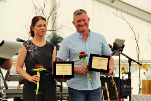 Dobitnika plakete Občine Grad; dr. Tadeja Forjanič in g. Martin Žökš